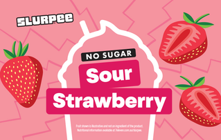 Slurpee No Sugar Sour Strawberry